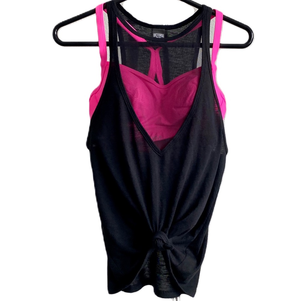 2 For $15 Victoria’s Secret Sport Tank XS Black
